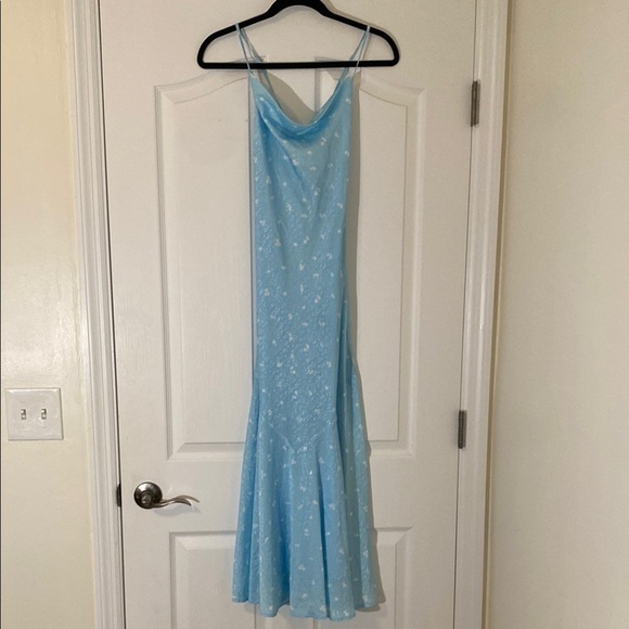 NWT Adoore Verona Dress Pool Blue Strappy Open Back Midi Dress Size 34 - US 4 - Picture 4 of 16